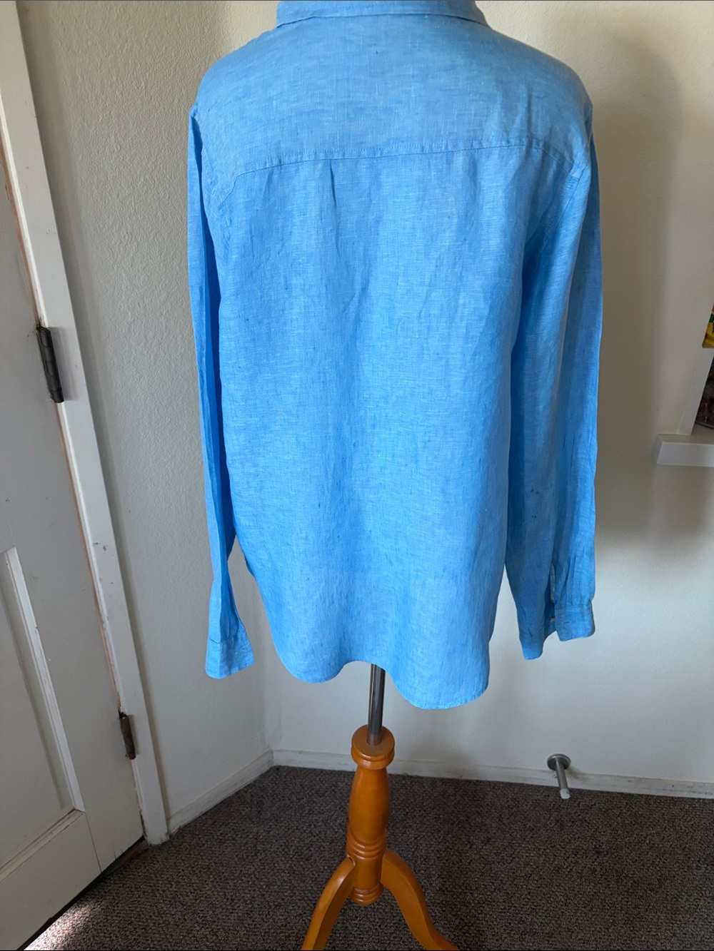 Lily Pulitzer Light Blue Linen Button-Up Shirt - Picture 2 of 4